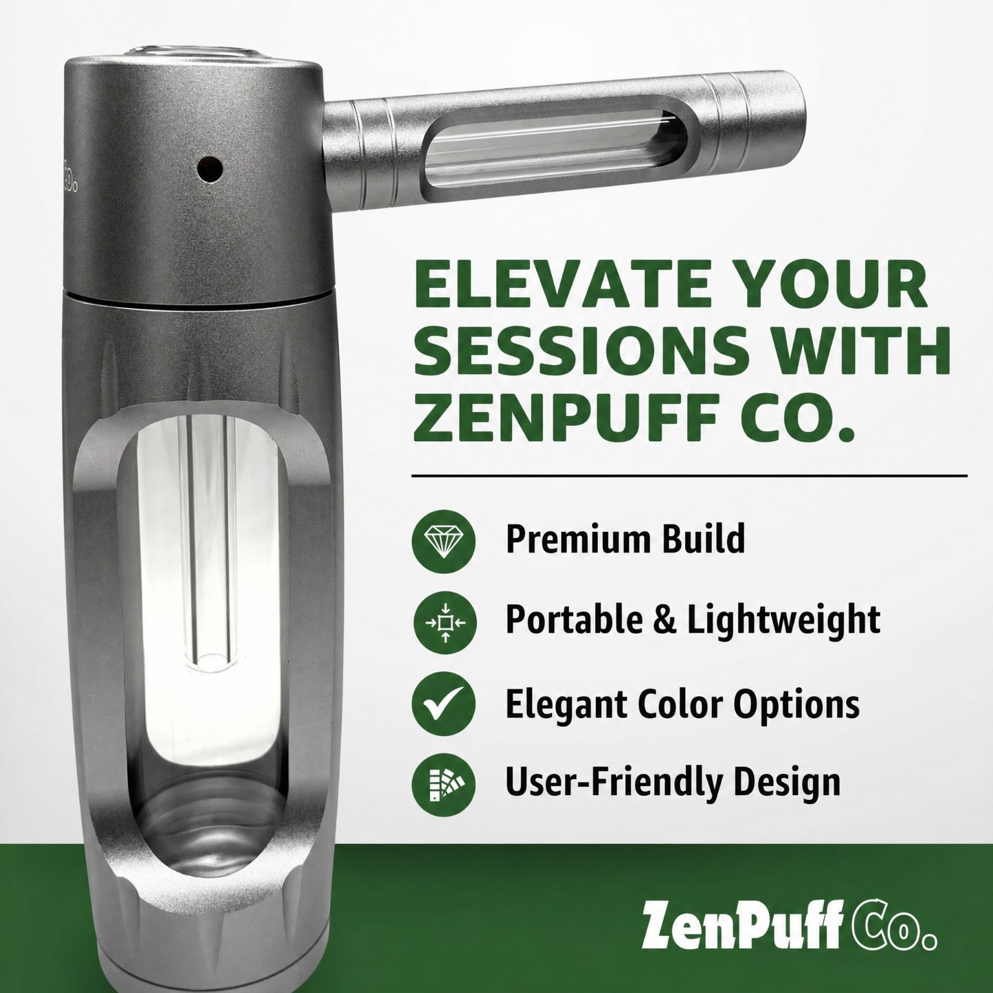 ZenPuff Luxury Aluminum/Glass Water Bottle