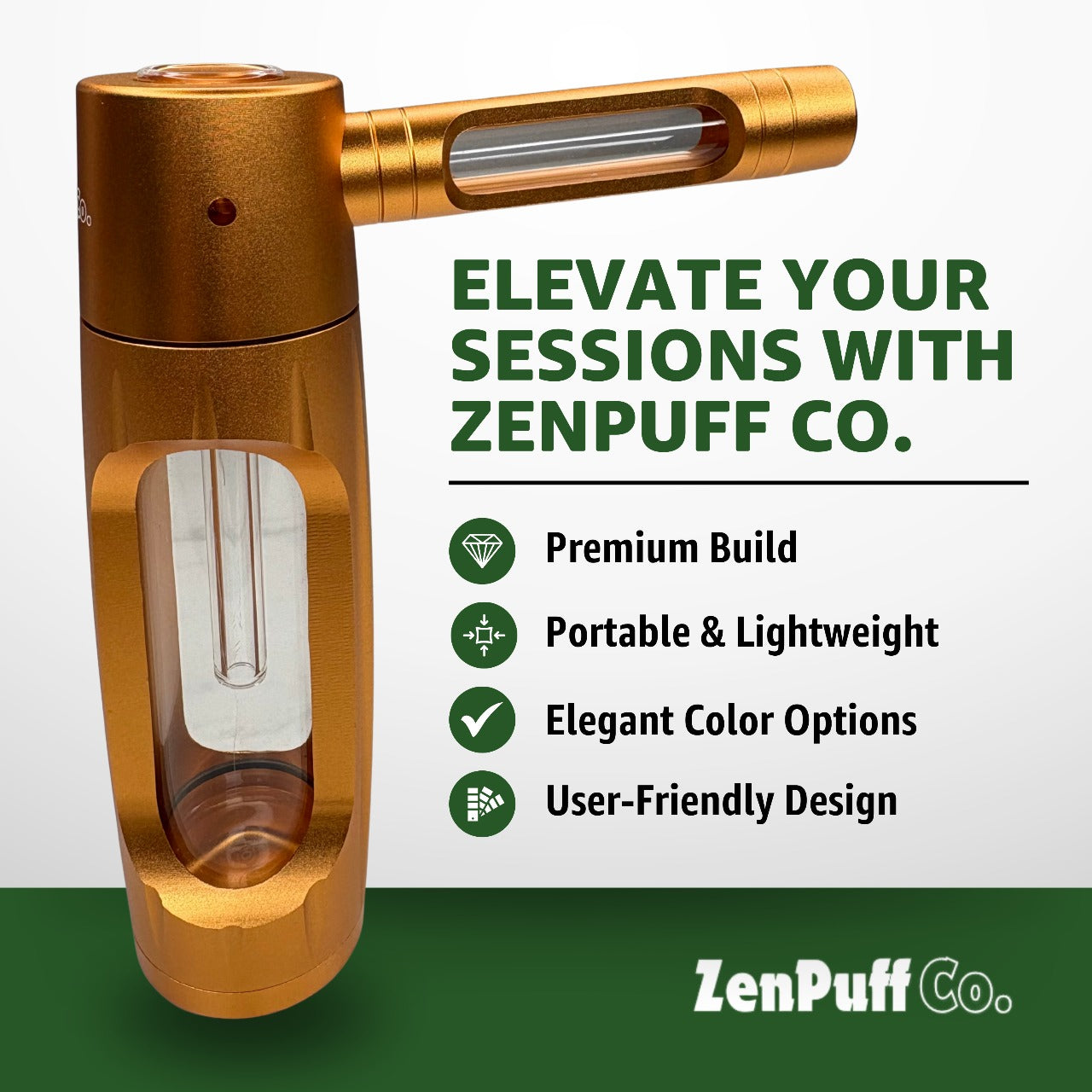 ZenPuff Luxury Aluminum/Glass Water Bottle