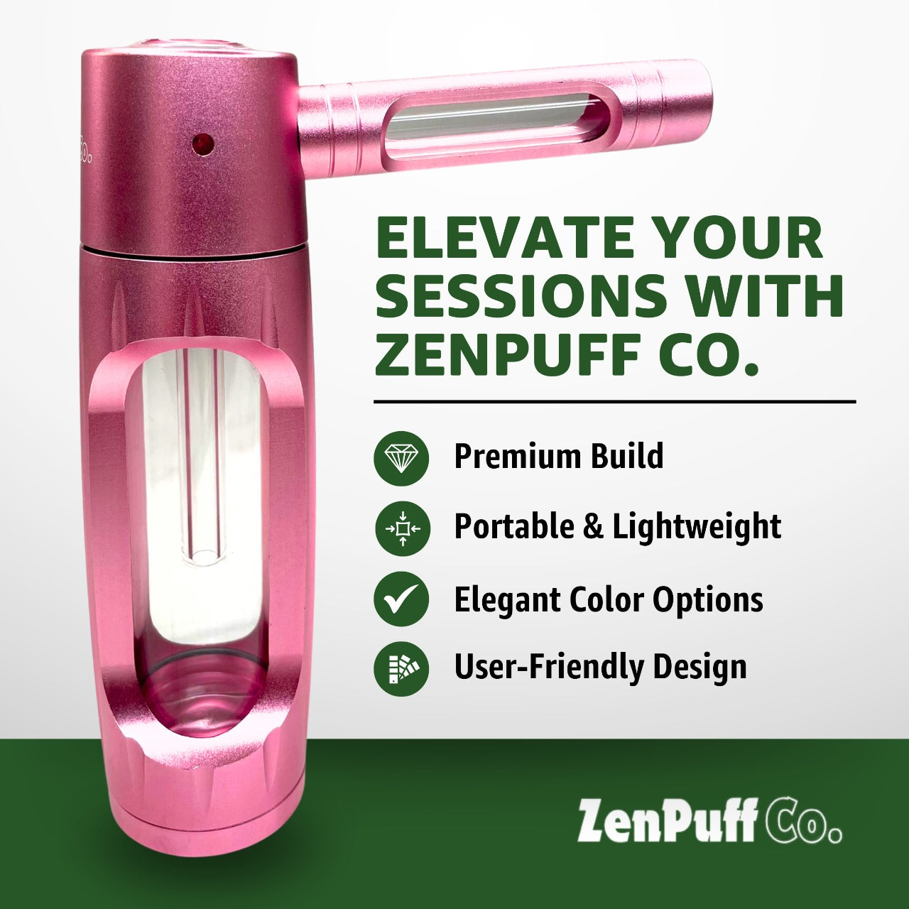 ZenPuff Luxury Aluminum/Glass Water Bottle