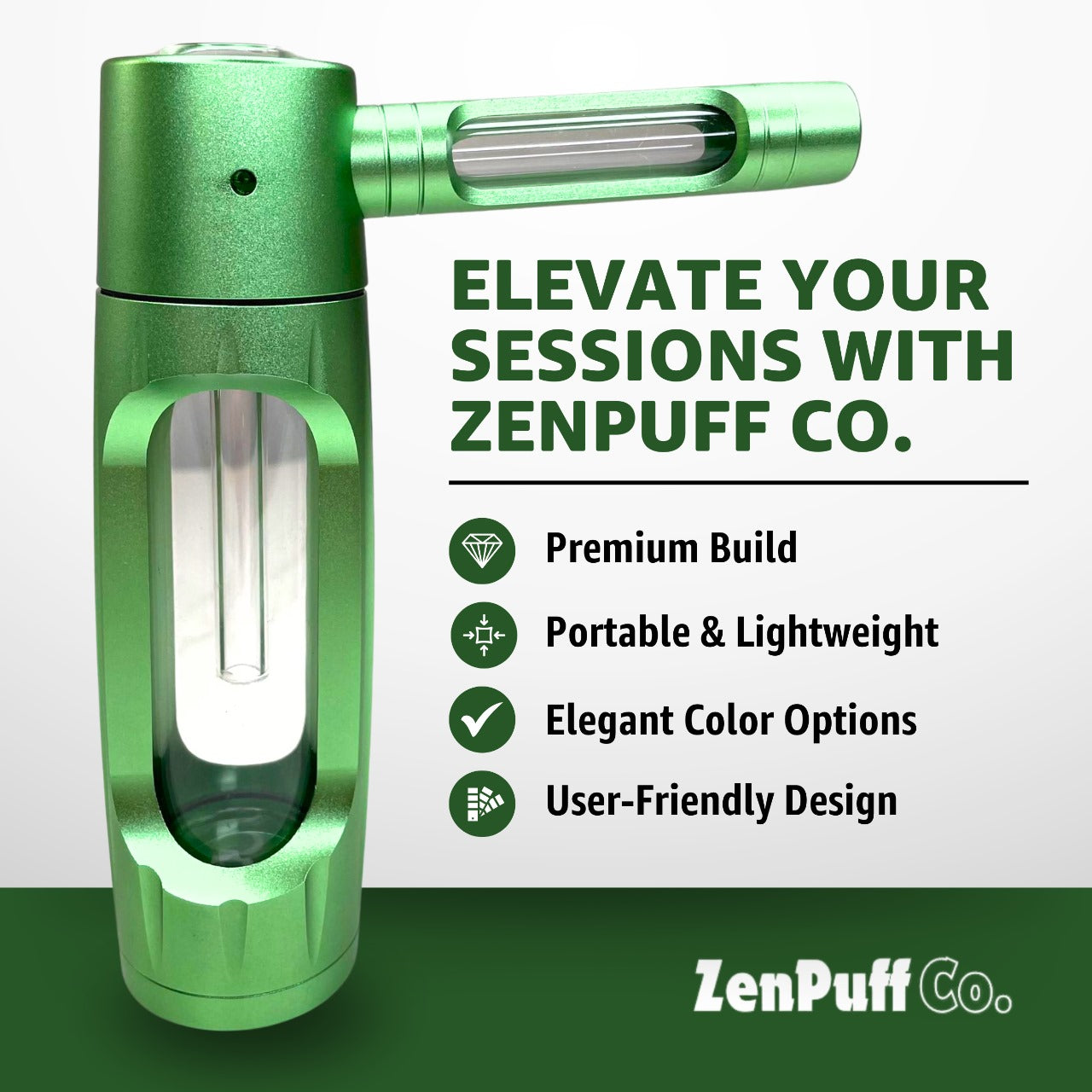 ZenPuff Luxury Aluminum/Glass Water Bottle