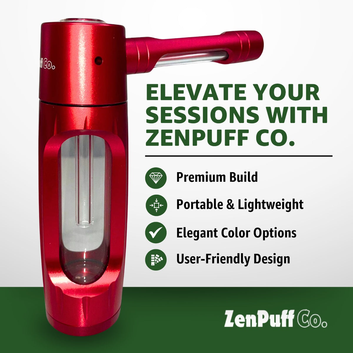 ZenPuff Luxury Aluminum/Glass Water Bottle
